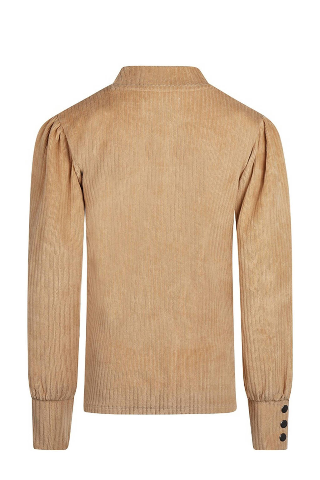 No Way Monday ribgebreidetop beige