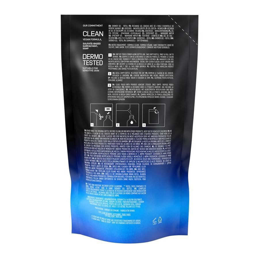 Adidas Active Skin & Mind Cool Down Shower Gel Refill 400ml