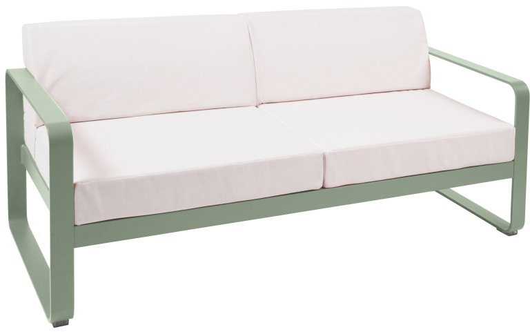 Fermob Bellevie 2-zits loungebank kussen wit Cactus