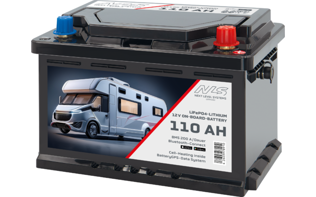 Next Level Systems LiFePO4 Bordbatterie für Reisefahrzeuge mit Bluetooth und Heizung