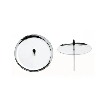 Glorex Kerzenhalter 4 Stück 10cm silberfarben