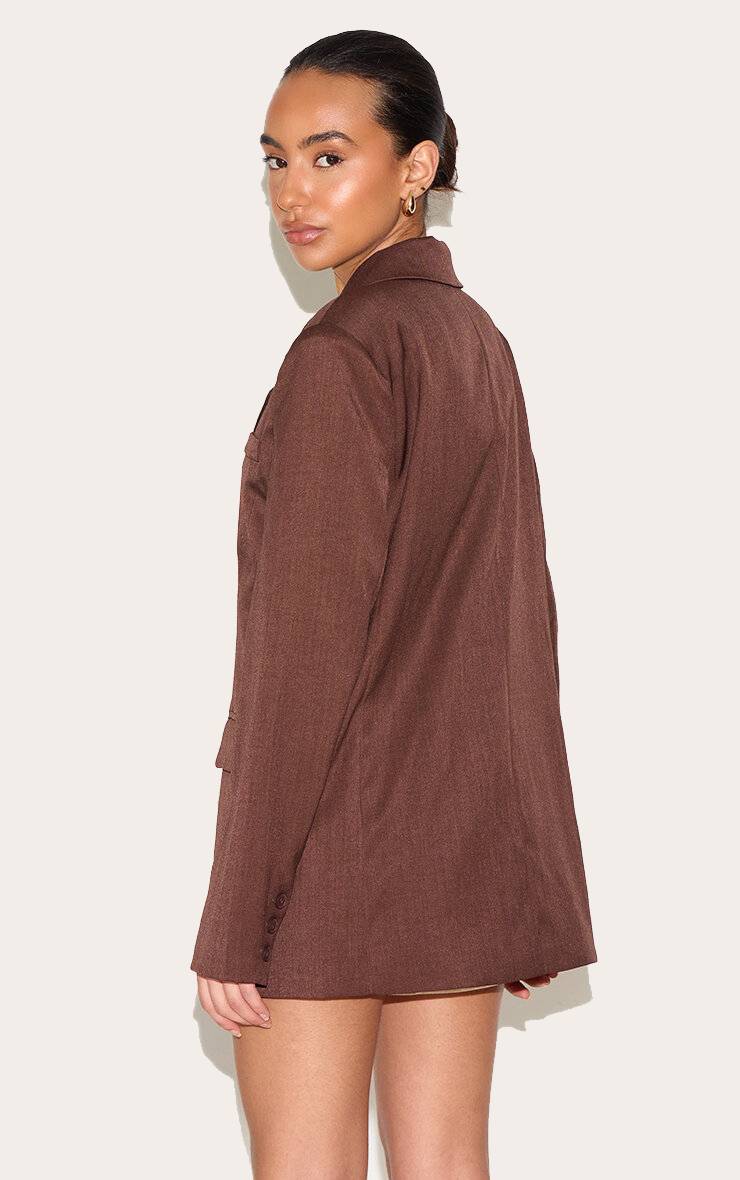 Deep Chocolate Blazer Oversize Petite Taille