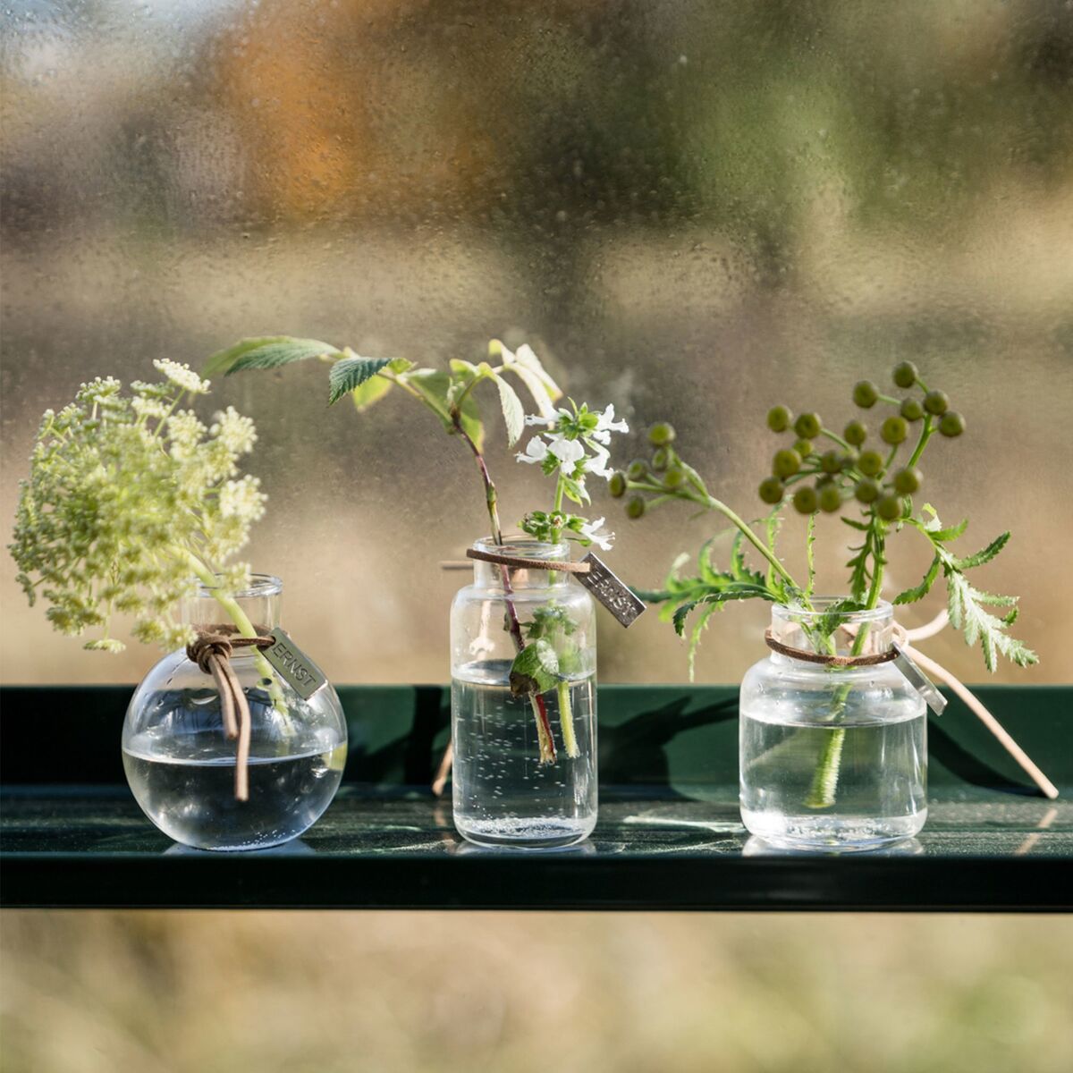 Glassvase 8 cm, 3-pakning