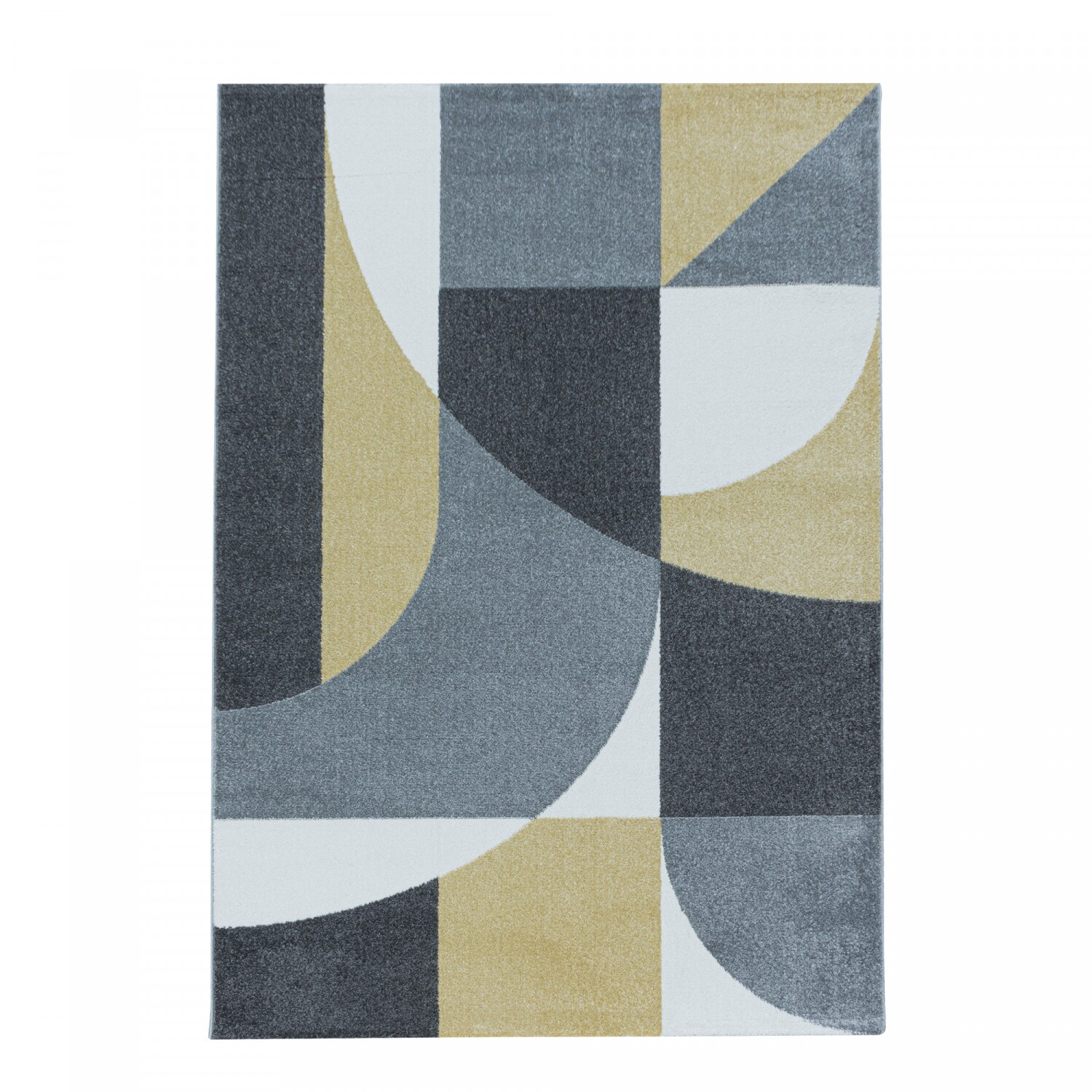 Modern Designer Kurzflor-Teppich - Geometrische Muster, Pflegeleicht, Ideal fürs Wohnzimmer