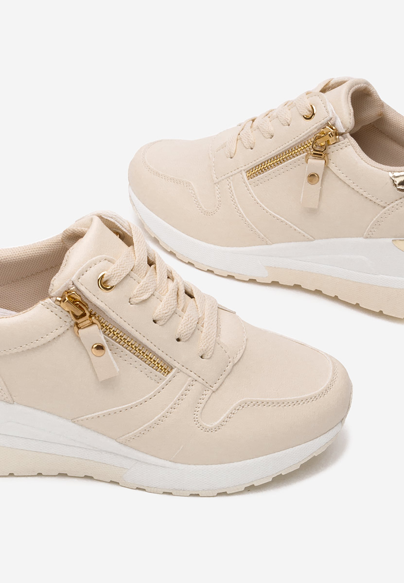 Baskets à plateforme beige Rafina