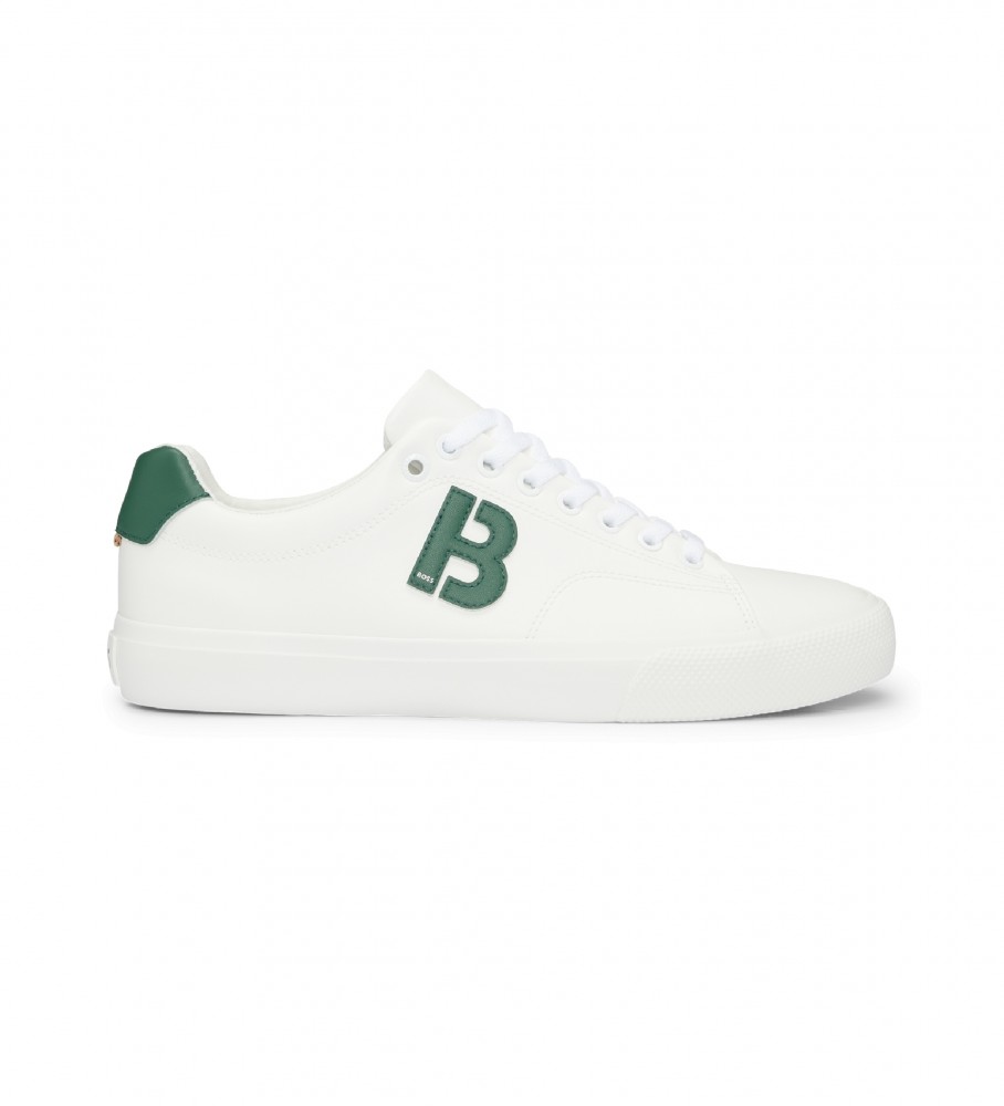 Tênis BOSS Aiden de couro branco