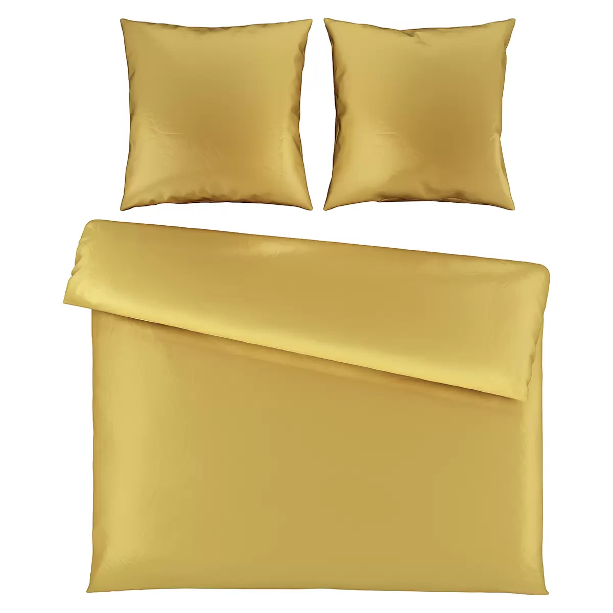 Bettwäsche-Set Satin uni Lydia Gelb