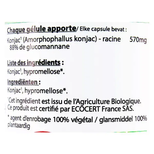 Vit'all+ Konjac 570mg Orgânico 100 cápsulas