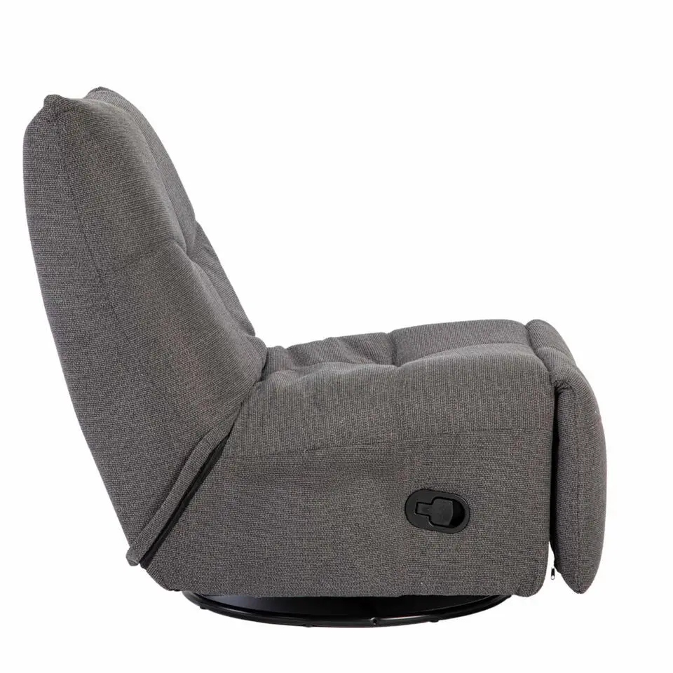 Fauteuil Donkergrijs - Draaibaar & Relaxfunctie - Lazy