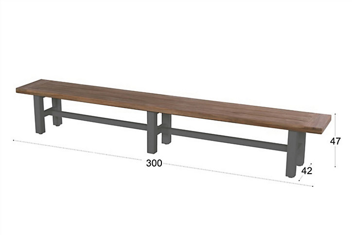 Banc de jardin Sophie Yasmani 300 cm