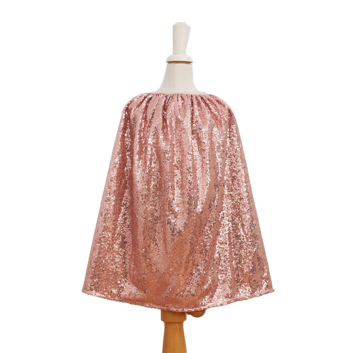 Déguisement cape et masque à sequins rose cuivre Surprise Partie !