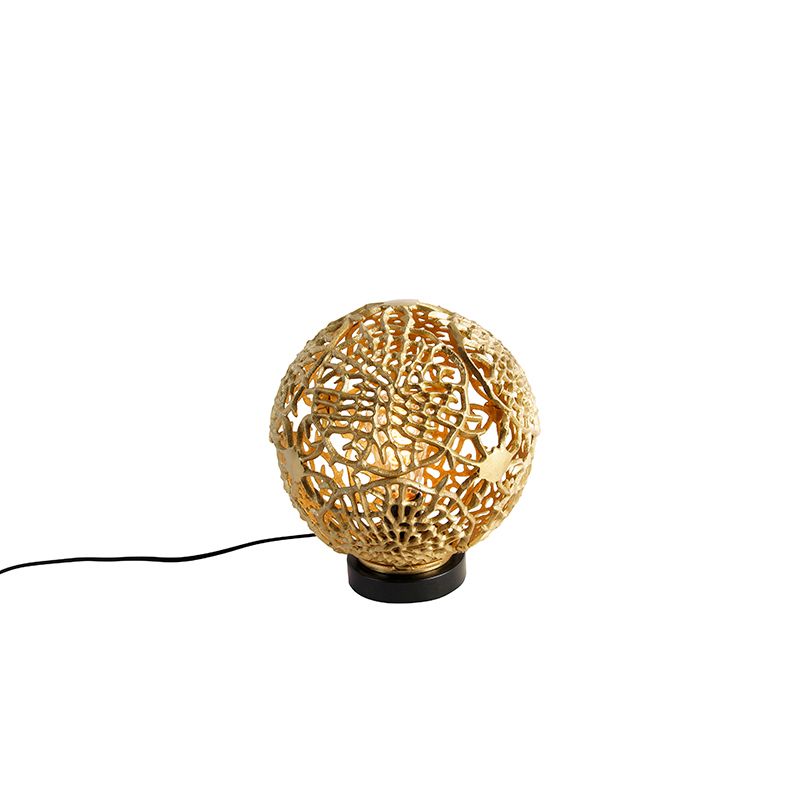 Art deco tafellamp goud met zwart - Maro