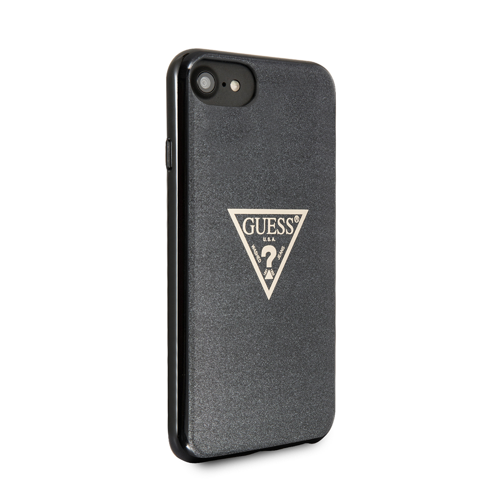 iPhone SE (2022/20202) / 8 / 7 / 6S Hardcase Hülle Glitter (GUHCI8SGTLBK) - Schwarz / Transparent