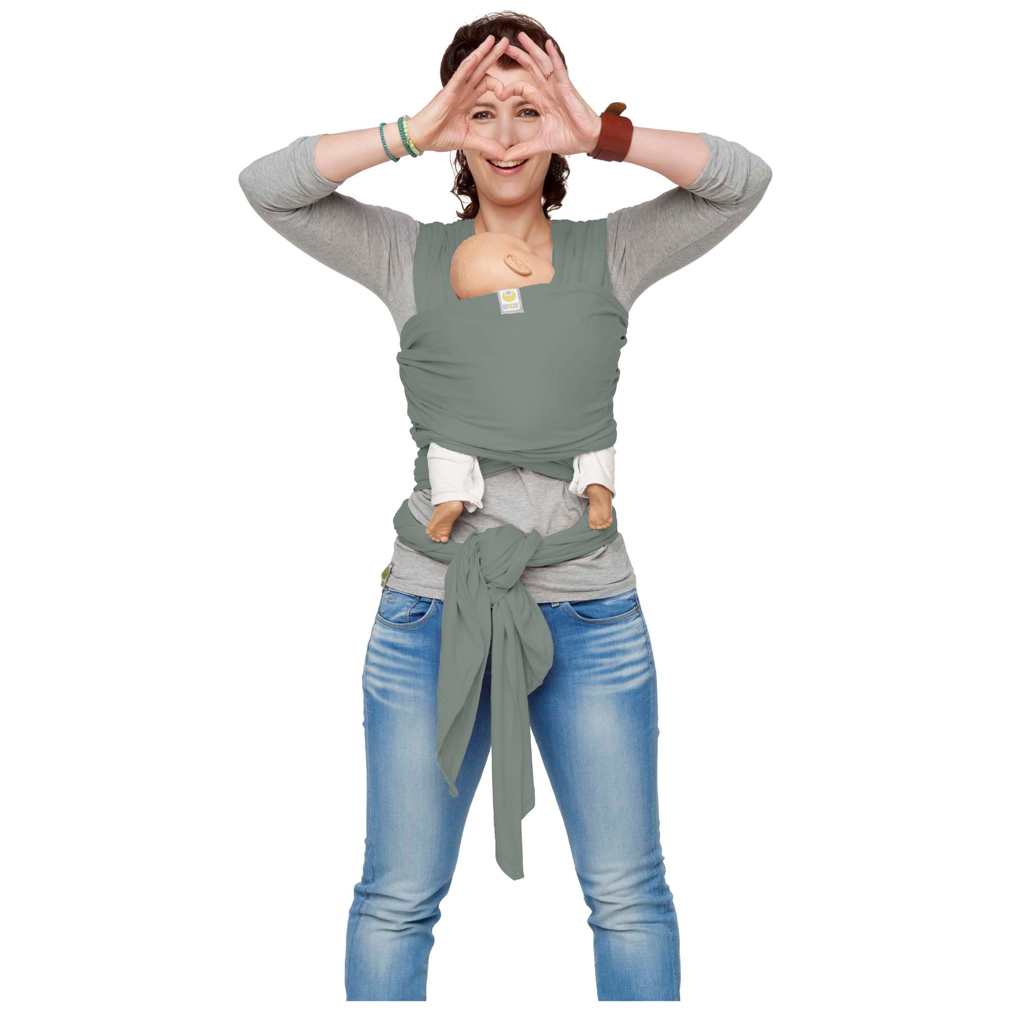 ByKay Stretchy Wrap Deluxe draagdoek Minty Grey