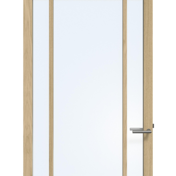 Arne & Bodil binnendeur ABE107 blank glas - licht eiken houtlook afwerking