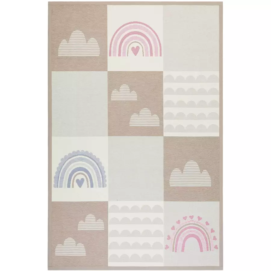 Esprit Kinderteppich Lovely Rainbow beige