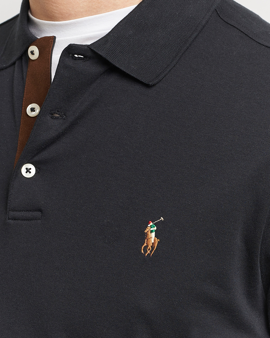 Polo Ralph Lauren Pima Cotton Custom Fit LS Polo Polo Black