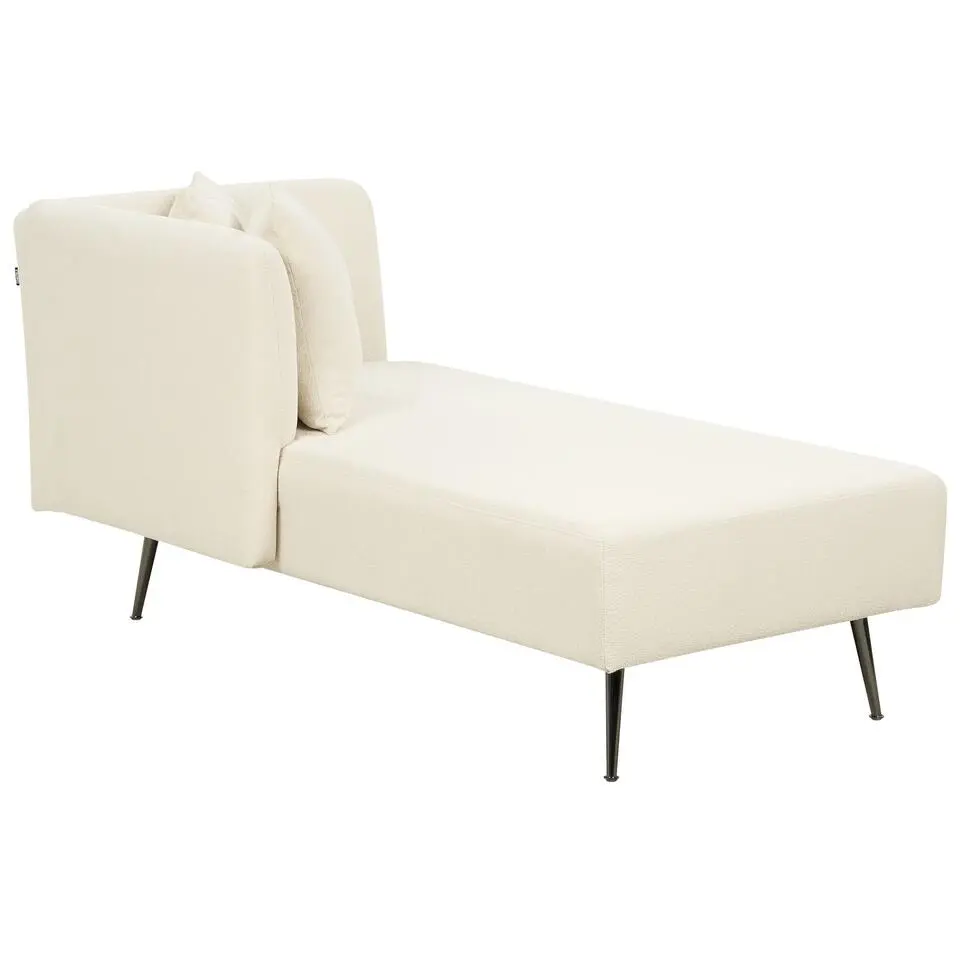 RIOM - Chaise longue - Wit - Rechterzijde - Bouclé