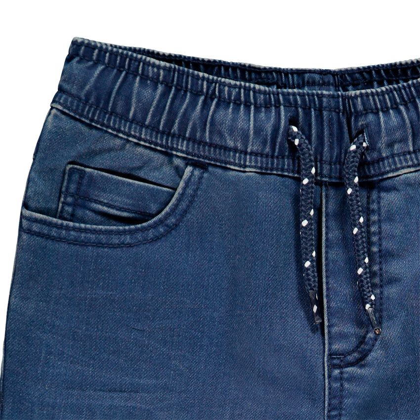 Jean délavé coupe jogger pour enfant garçon - Bleu moyen