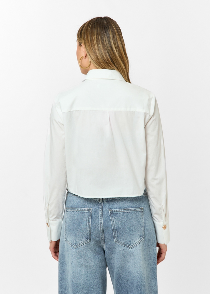 Lina cropped blouse wit
