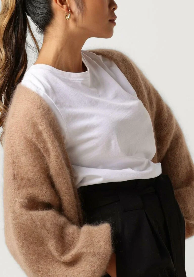AMERICAN DREAMS beige american dreams vest lee midi cardigan