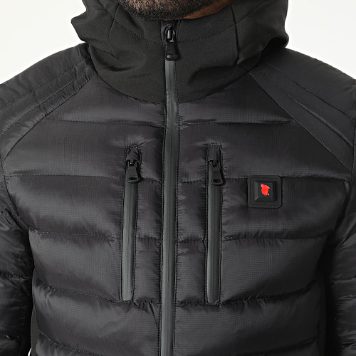 Doudoune Chauffante Capuche Mont Blanc Noir