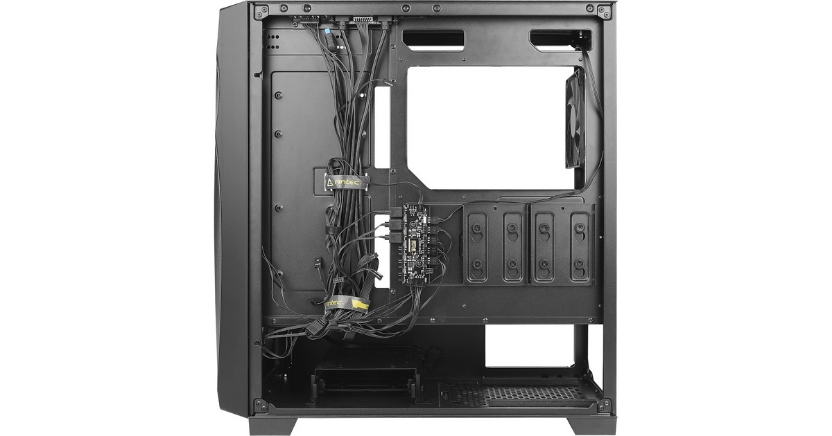 AntecDF700 FLUX midi tower behuizing  (Zwart | 2x USB-A | RGB | Tempered Glass)