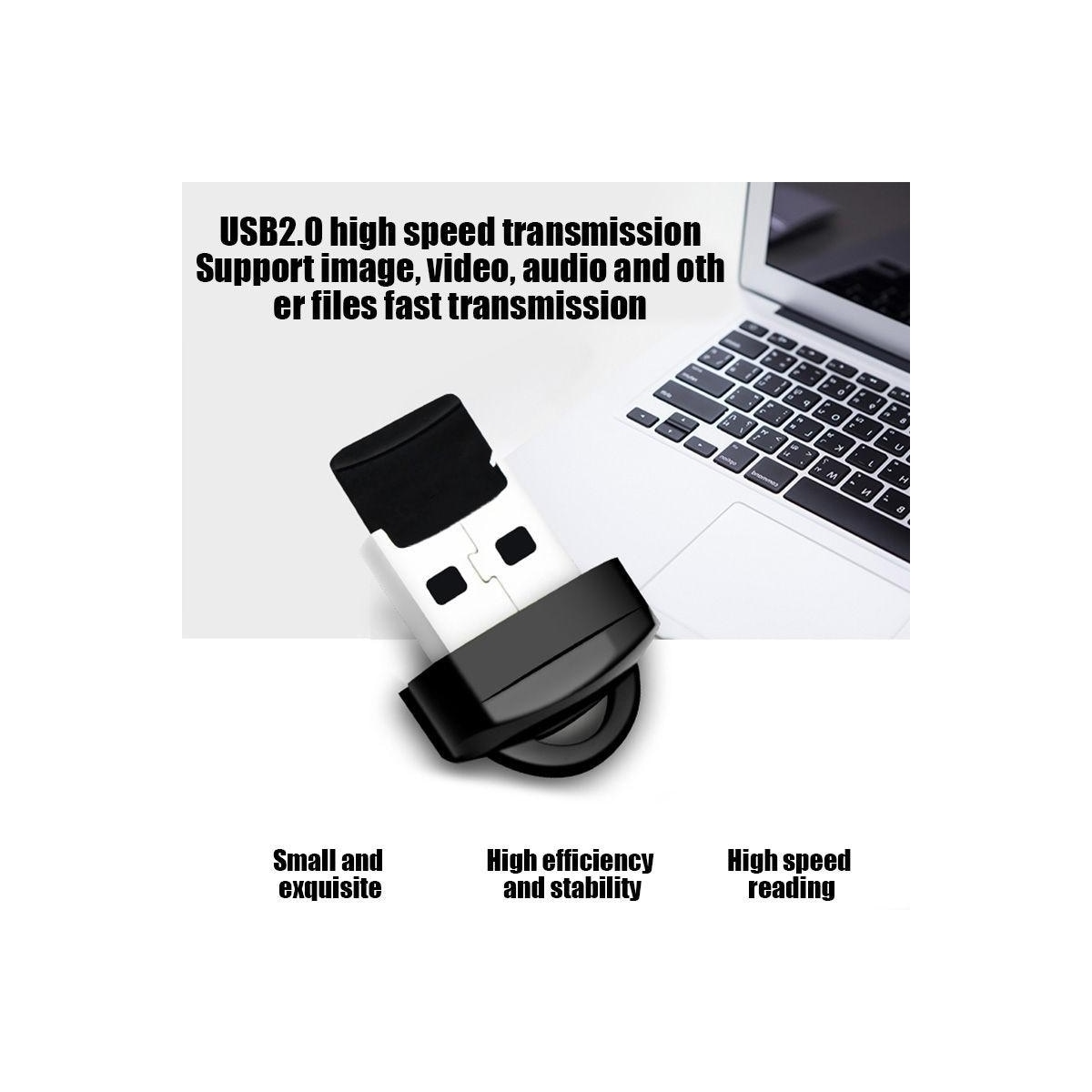 NÖRDIC USB-A-kortleser MicroSD UHS-I