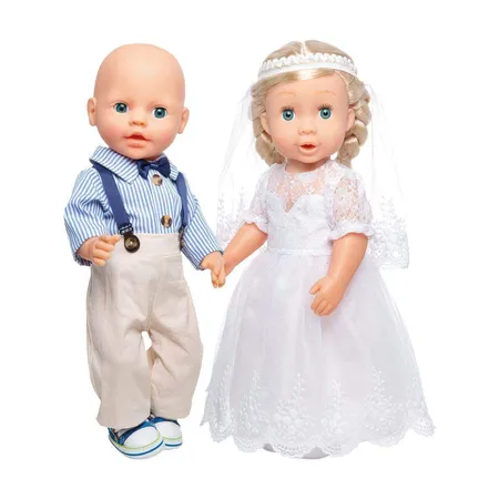Heless Brautkleid Sissi mit Schleier, für Puppen, Größe 28 35 cm