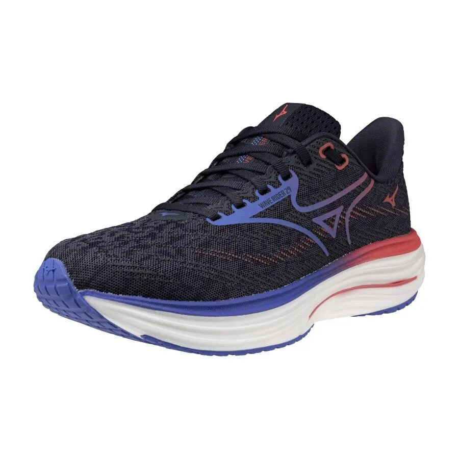 Mizuno Women's Wave Rider 29 Odyssey Gray/Iris Bloom/Calypso Coral