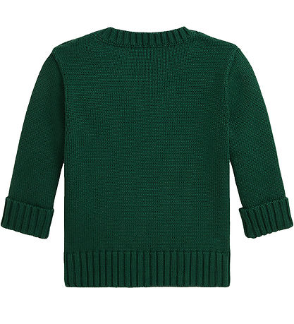 Polo Ralph Lauren Bluse - Strik -  Grøn m. Hund