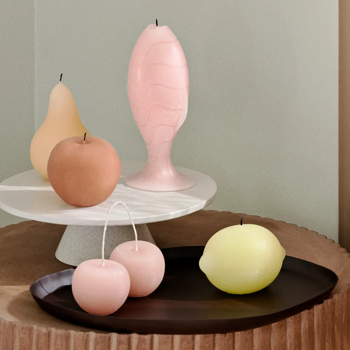 Broste Copenhagen - Lemon Figurkerze, pastel yellow