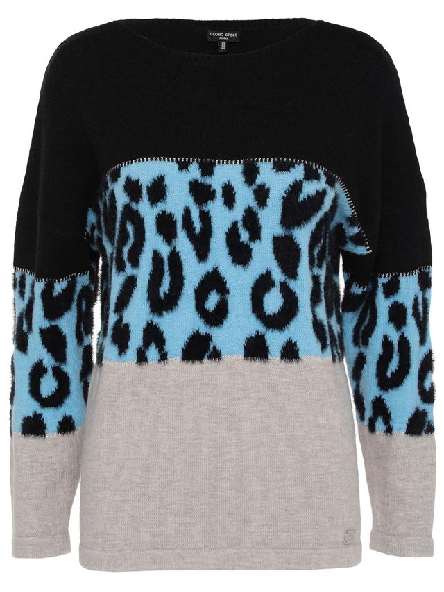 Pullover im Animal Mix