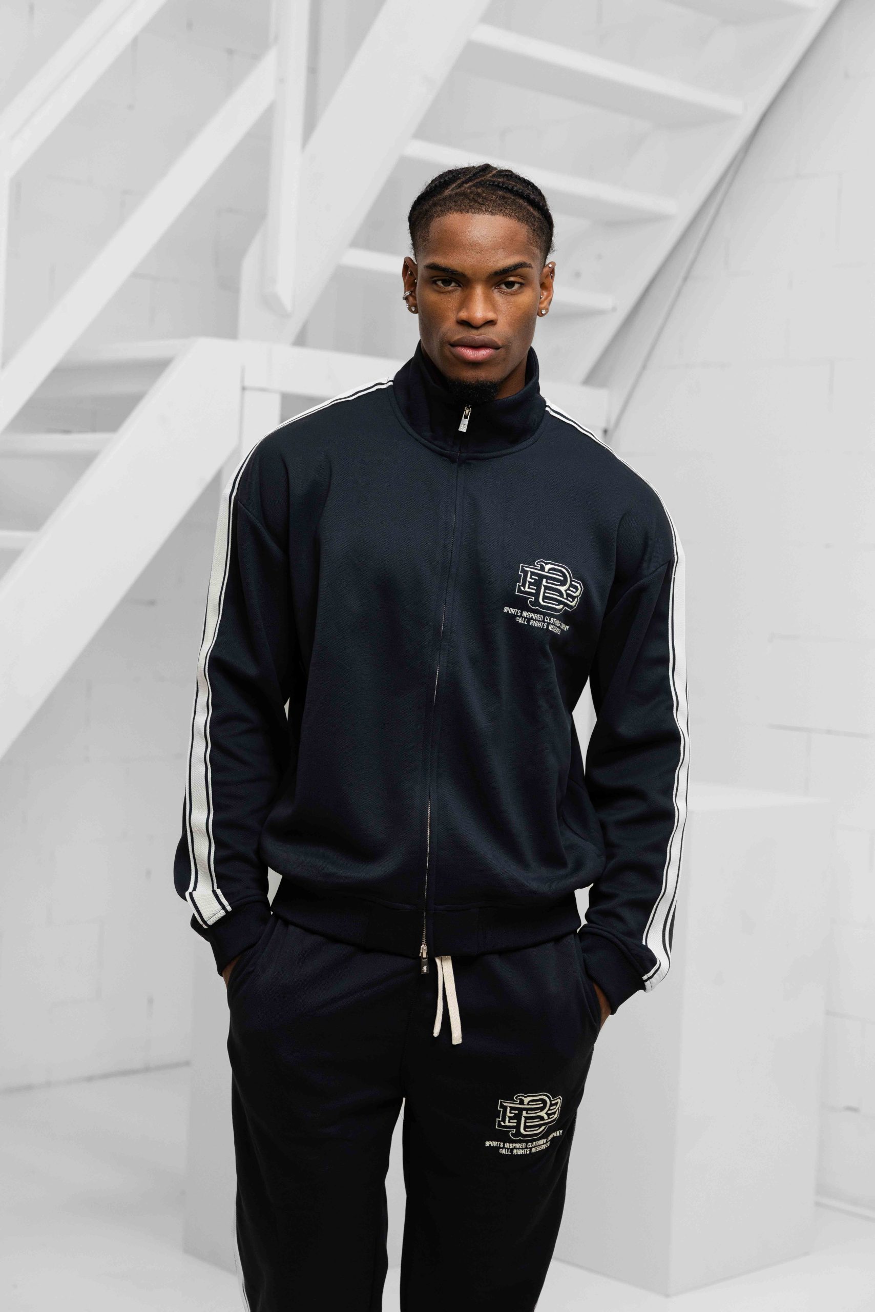 Black Bananas Monogram Trainingspak Heren Donkerblauw