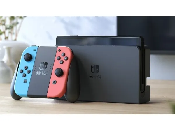 Nintendo Switch OLED - Spilkonsol - 1080p (Full HD) - sort, neonrød, neonblå