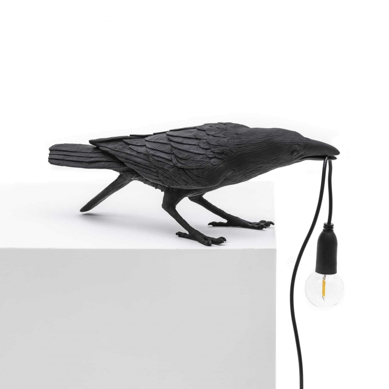 Seletti Bird Playing tafellamp buiten wit