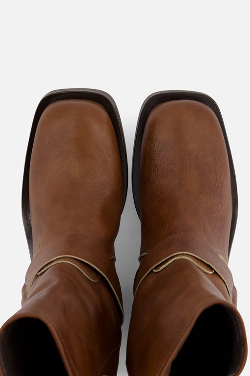 Ann Rocks Biker boots cognac Leer