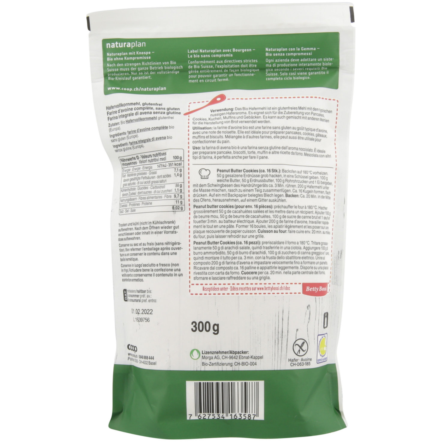 Naturaplan Bio Vollkorn Hafermehl