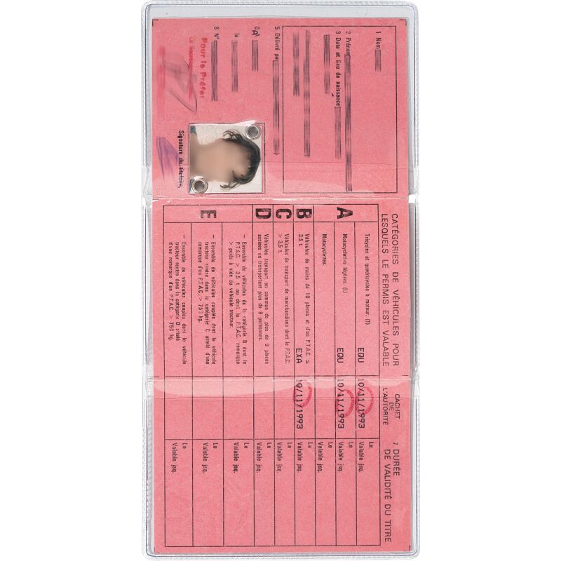 Étui de protection permis de conduire 3 volets