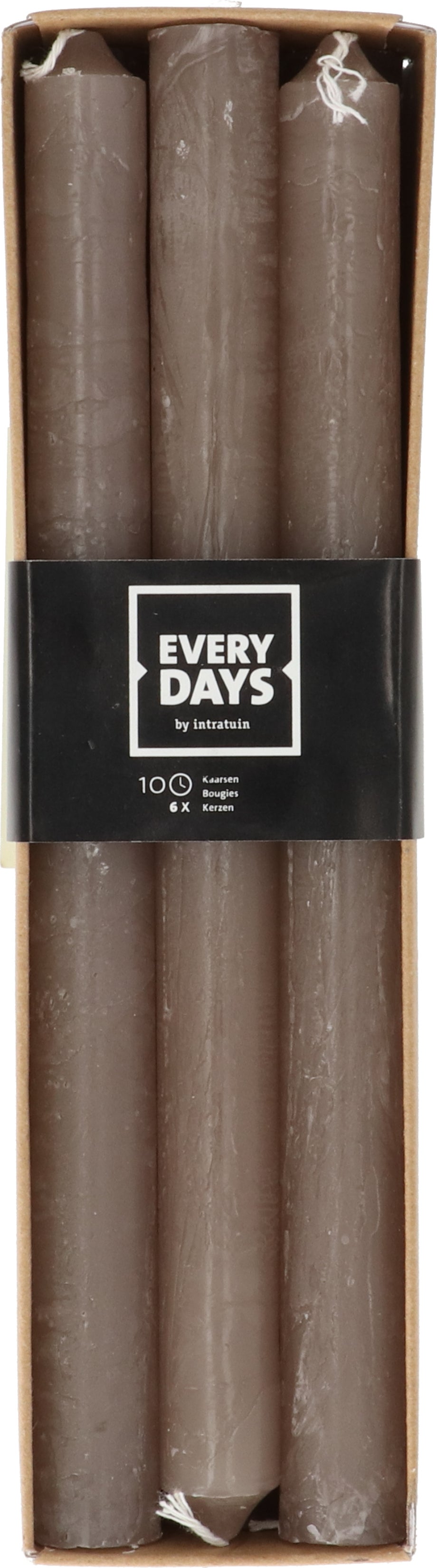 Everydays dinerkaars Rustiek taupe 10 uur 6 stuks