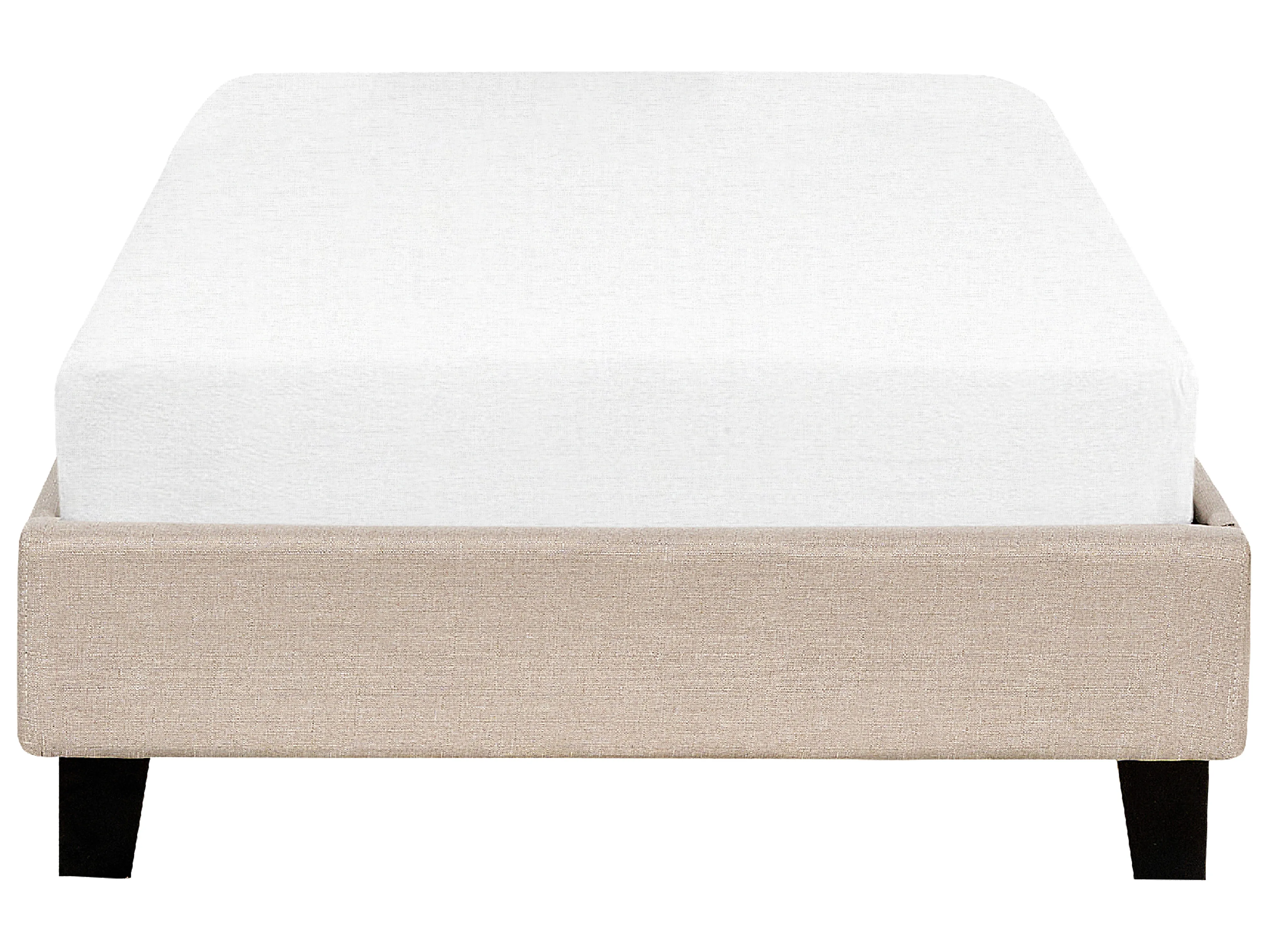 Bed zonder hoofdbord Stof ROANNE 90 x 200 cm Beige