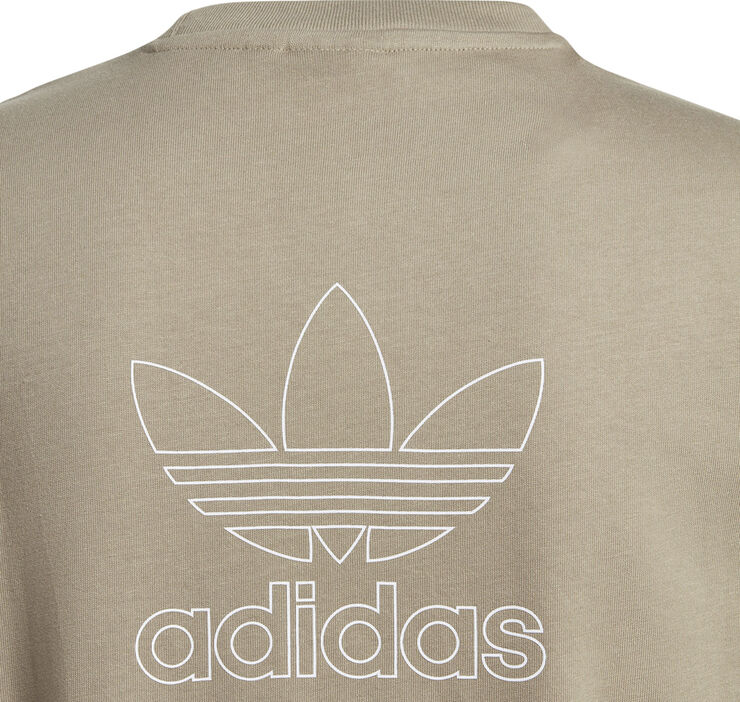 adidas Trefoil Boxy Front and Back Print T-shirt Brun