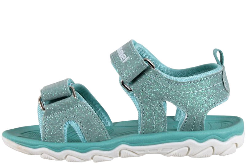 HUMMEL SANDAL GLITTER JR I TURKIS TEKSTIL