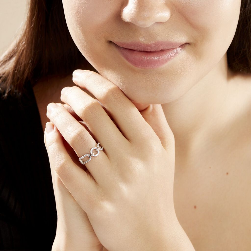 Bague Ela Argent Blanc Oxyde De Zirconium