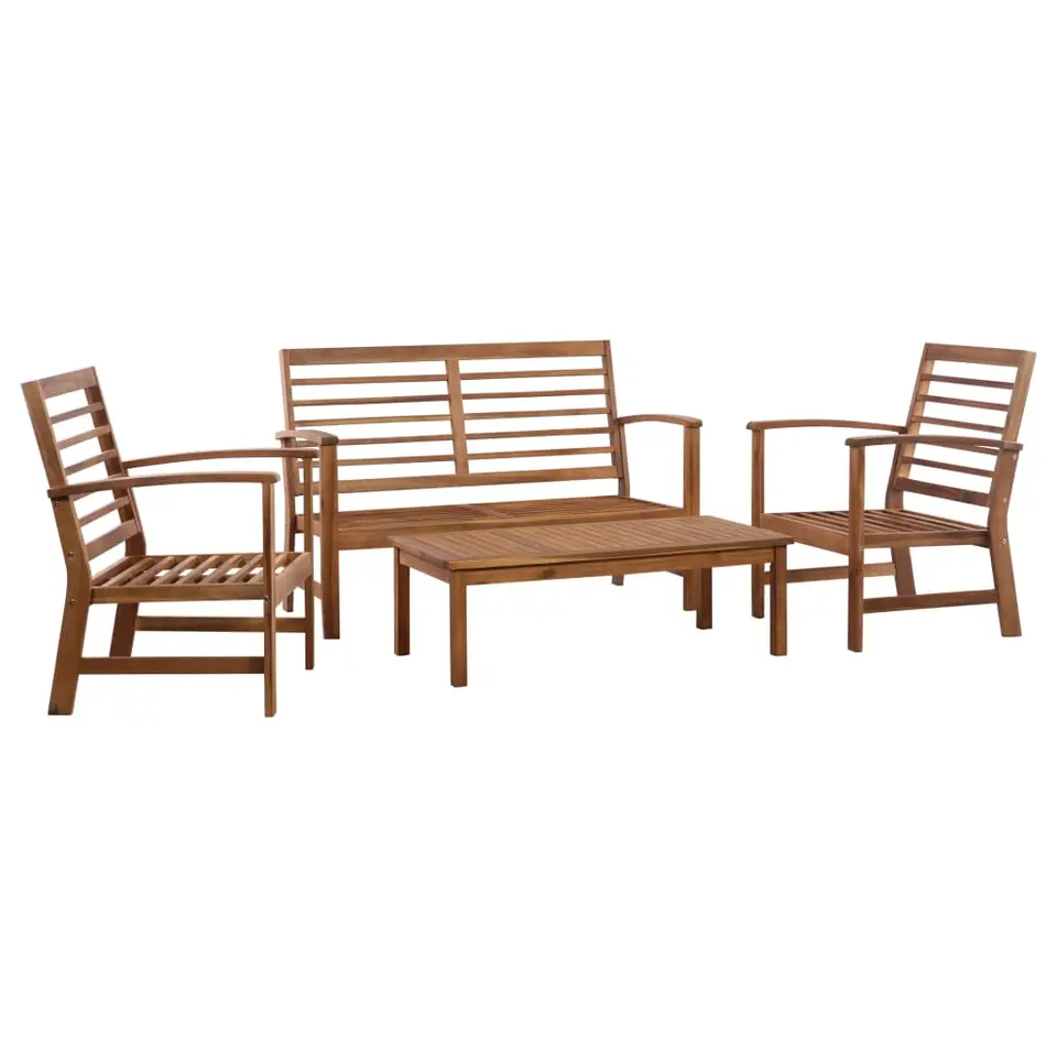 vidaXL - Tuinbank Set - Bruin - Hout