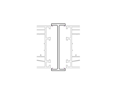 Koppelprofiel ARON Basic wit/wit lengte 1400 mm incl. bevestigingsschroeven