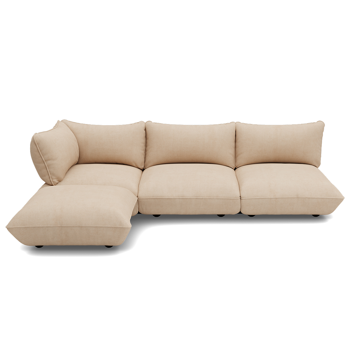 Hoekbank Sumo links cord recycled beige