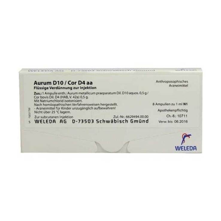 Aurum D10 / Cor D4 aa Ampullen, 8X1 ml
