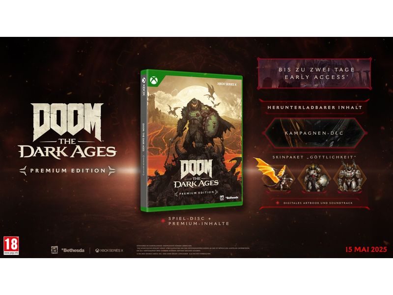 GAME DOOM: The Dark Ages – Premium Edition Dark Fantasy First-Person-Shooter für Xbox Series X