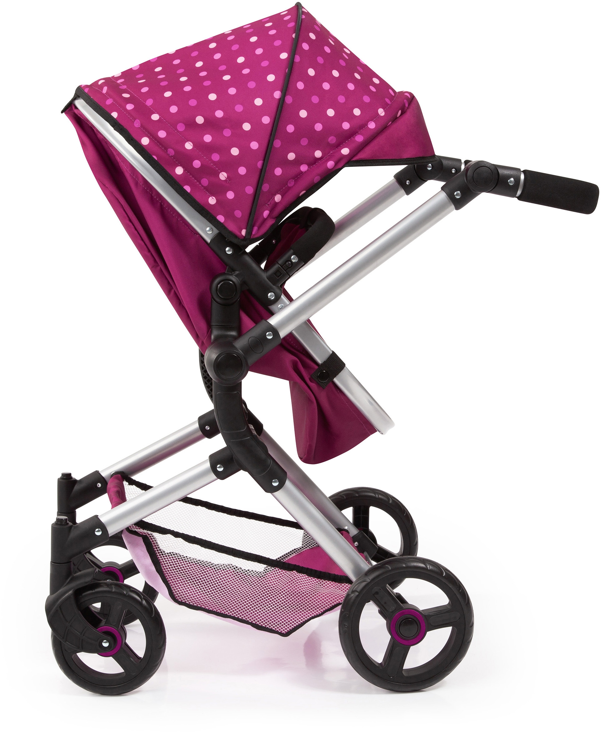 Bayer Kombi-Puppenwagen »Vario, Bordeaux« inkl. Wickeltasche